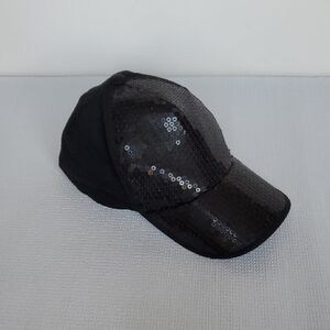 Something Special Black Sequin Baseball Cap